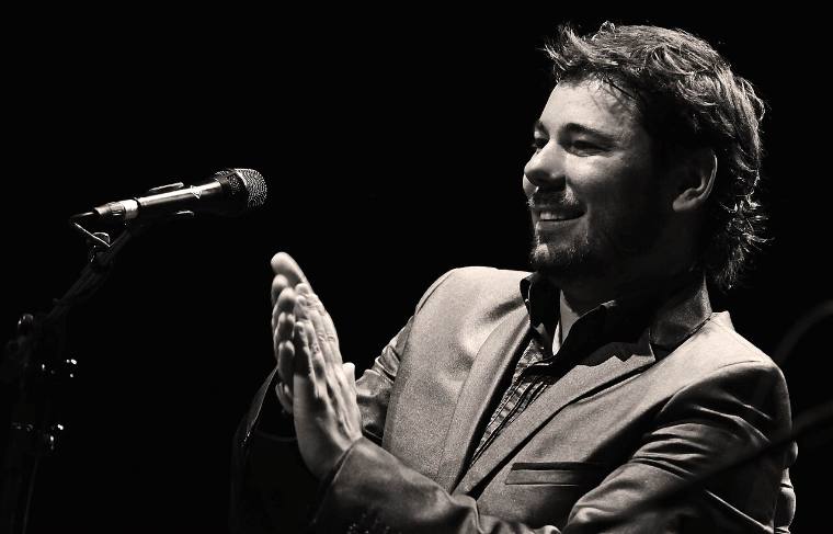 Flamenco singer on stage